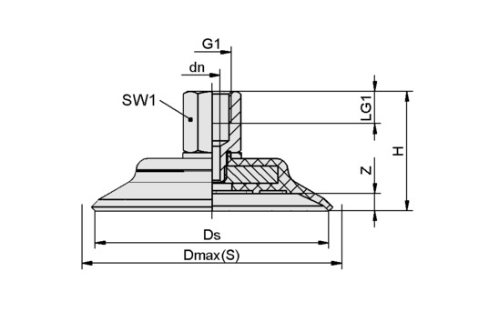 PFYN 60 NBR-55 G1/4-IG