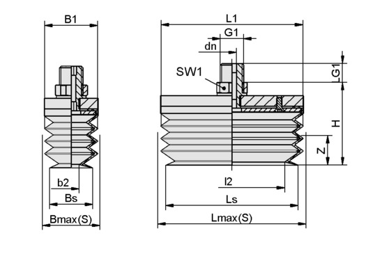 FSGB-R 80<em></em>x30 SI-50 G1/4-AG