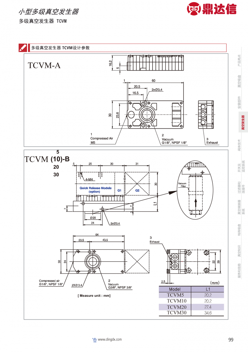 小型多级真空发生器